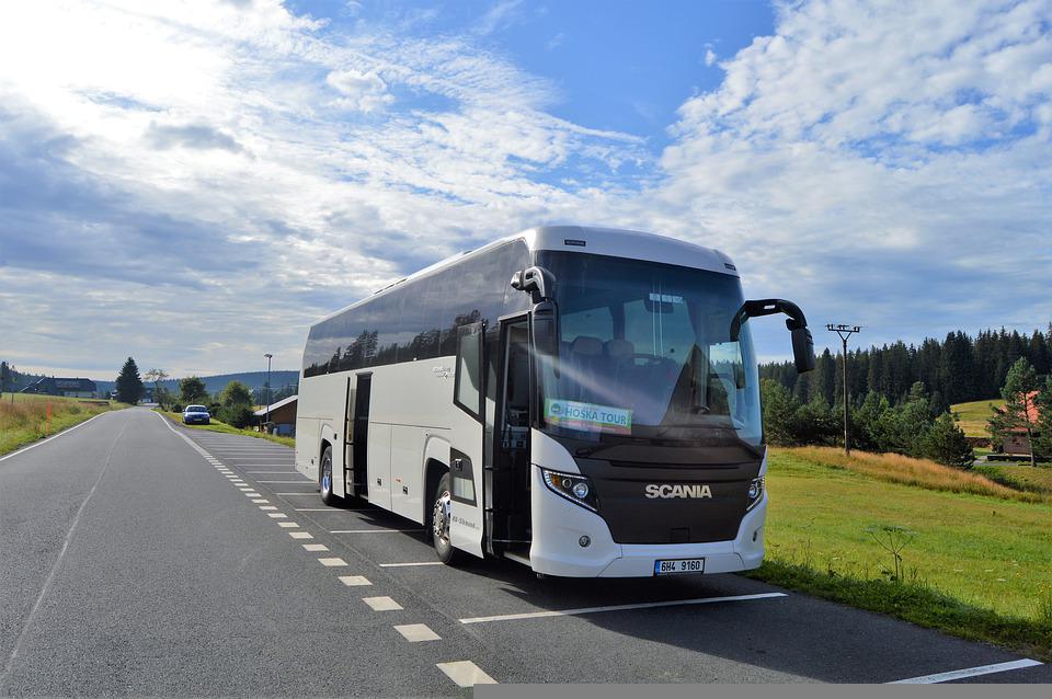 One of our tour buses in Greensboro, North Carolina